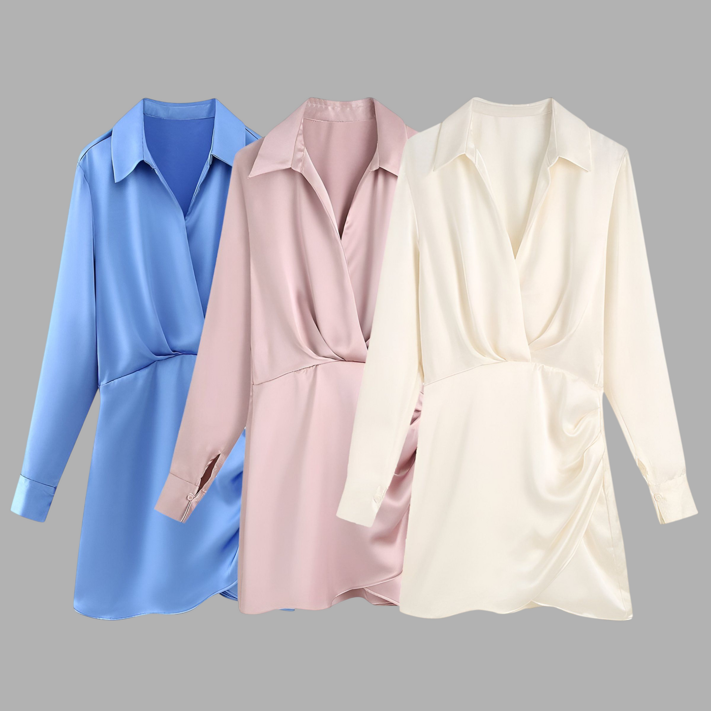 Satinora Pleated Muse Solid Color S1N54M