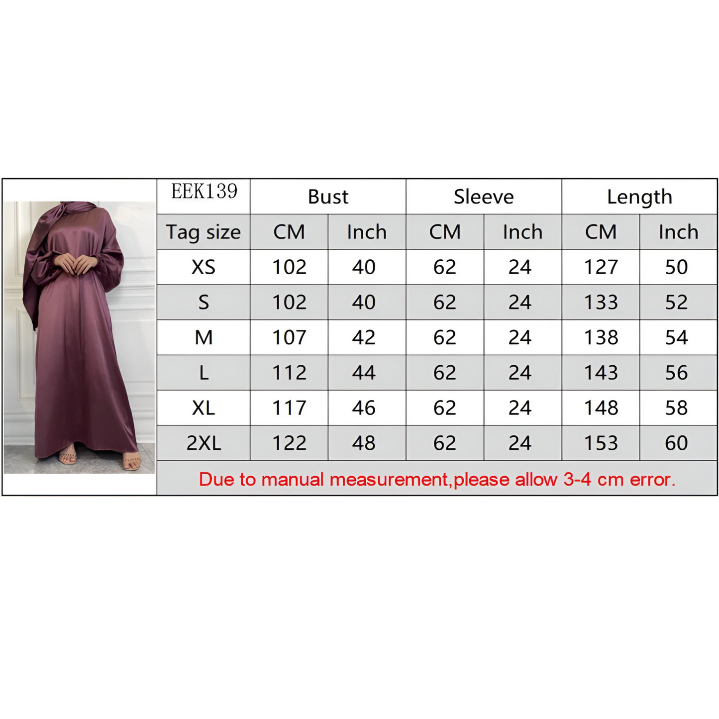 Royal Allure Satin Dress with Matching Headscarf R5C73Q
