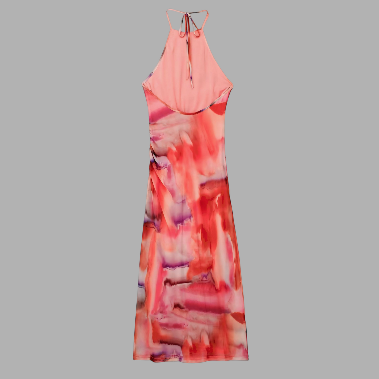 Patterned Silk Net Midi Dress P3F90W